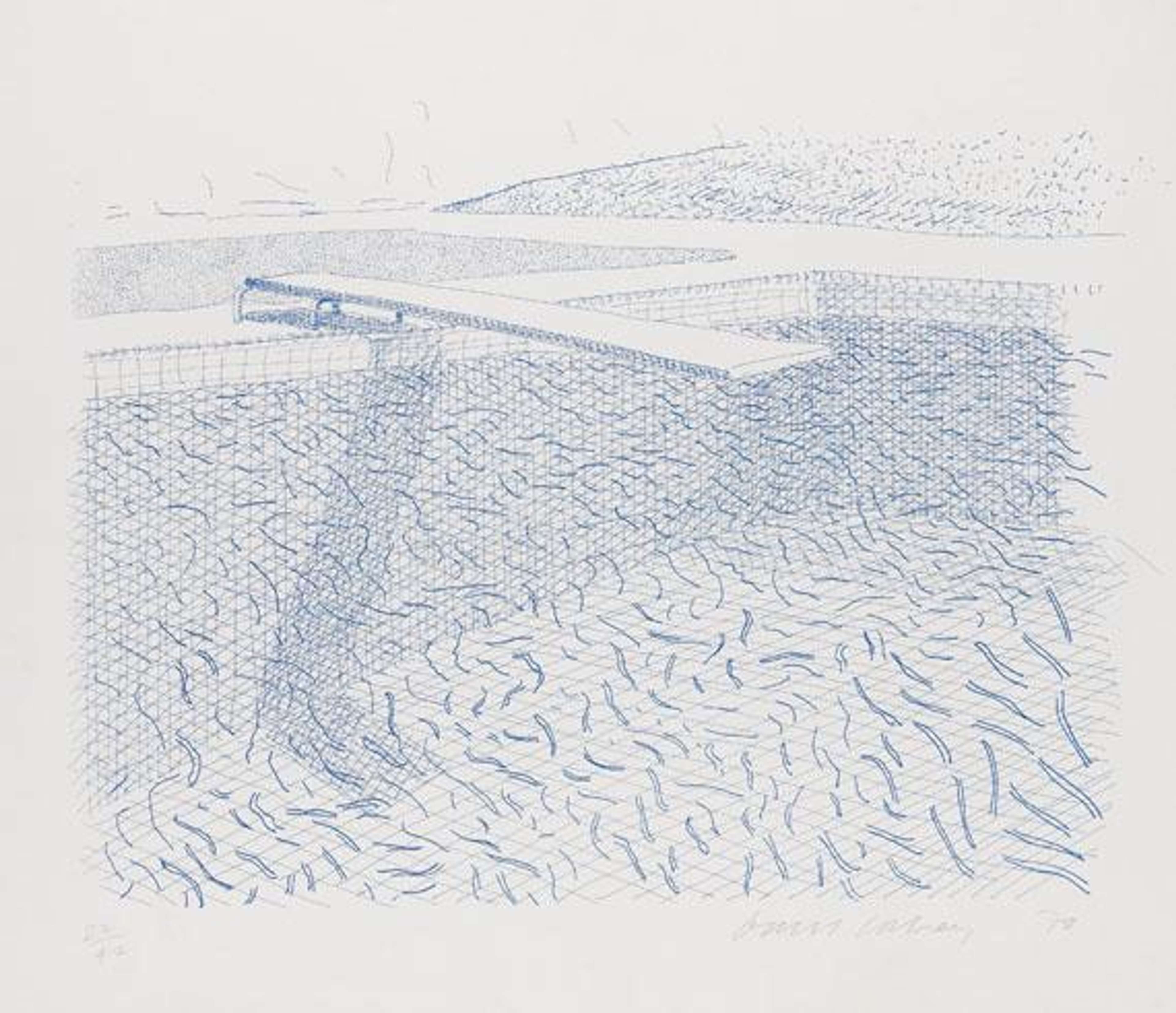 Lithographic Water Made Of Lines (T.253) - Signed Print by David Hockney 1980 - MyArtBroker