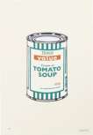 Soup Can (white, emerald and tan) - Signed Print
