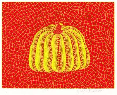 Yayoi Kusama: Pumpkin (orange) - Signed Print
