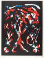 A. R. Penck: Jäger (red-white-blue) - Signed Print