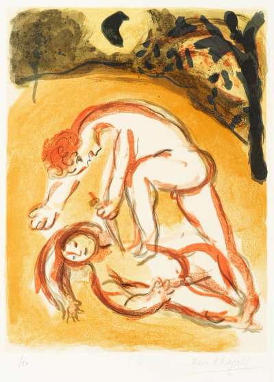Cain Et Abel - Signed Print by Marc Chagall 1960 - MyArtBroker