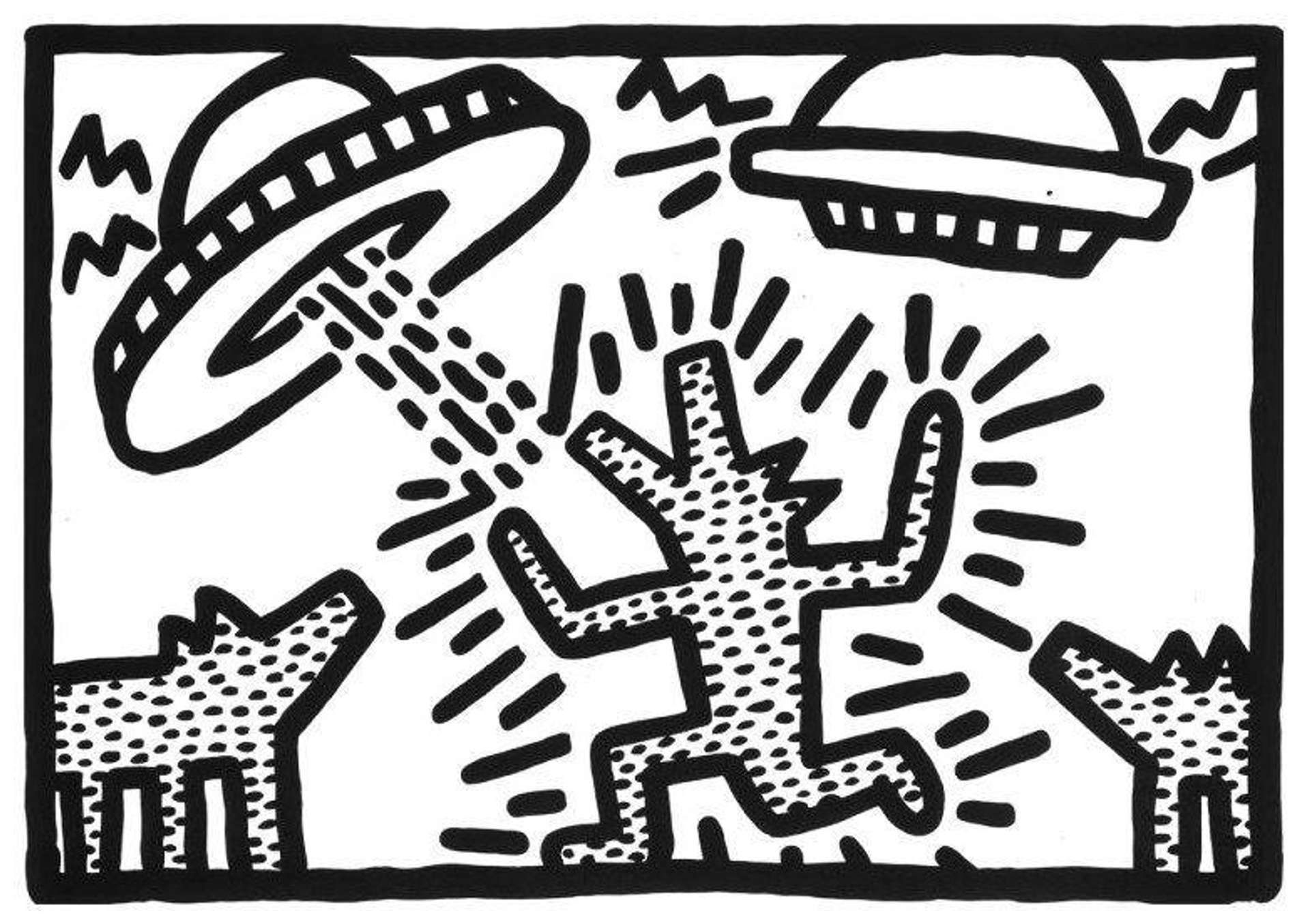 Plate I, Untitled 1 - 6 - Signed Print by Keith Haring 1982 - MyArtBroker