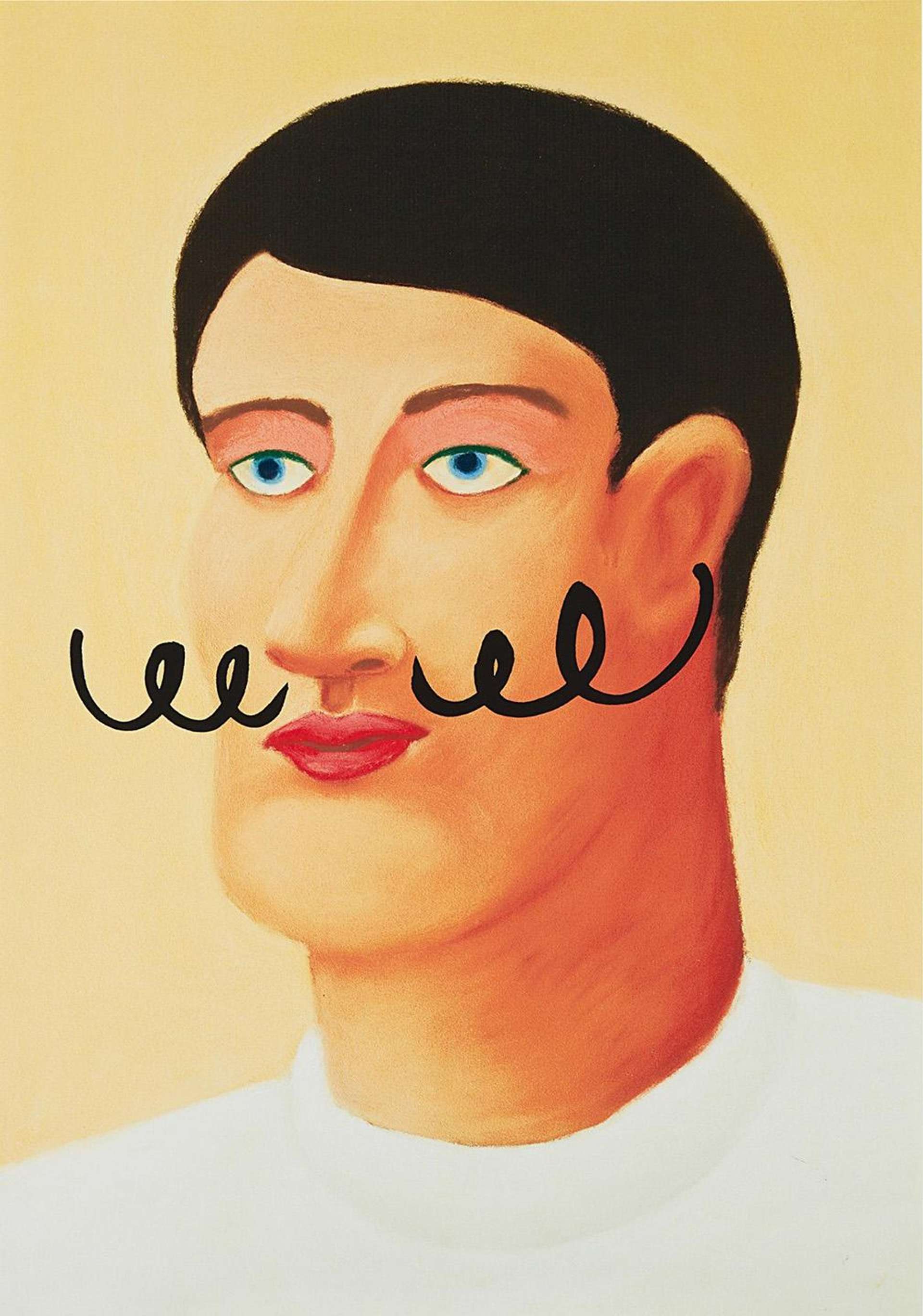 Portrait With A Moustache - Signed Print by Nicolas Party 2013 - MyArtBroker