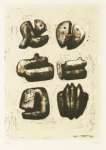 Six Stone Figures - Signed Print