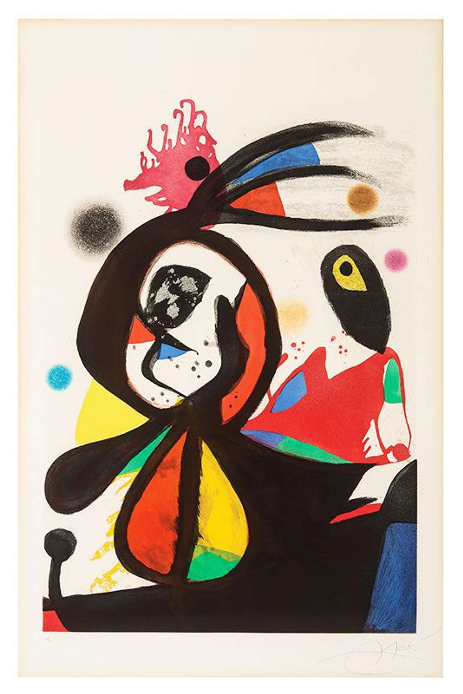 Joan Miró: L’Aigrette Rouge - Signed Print