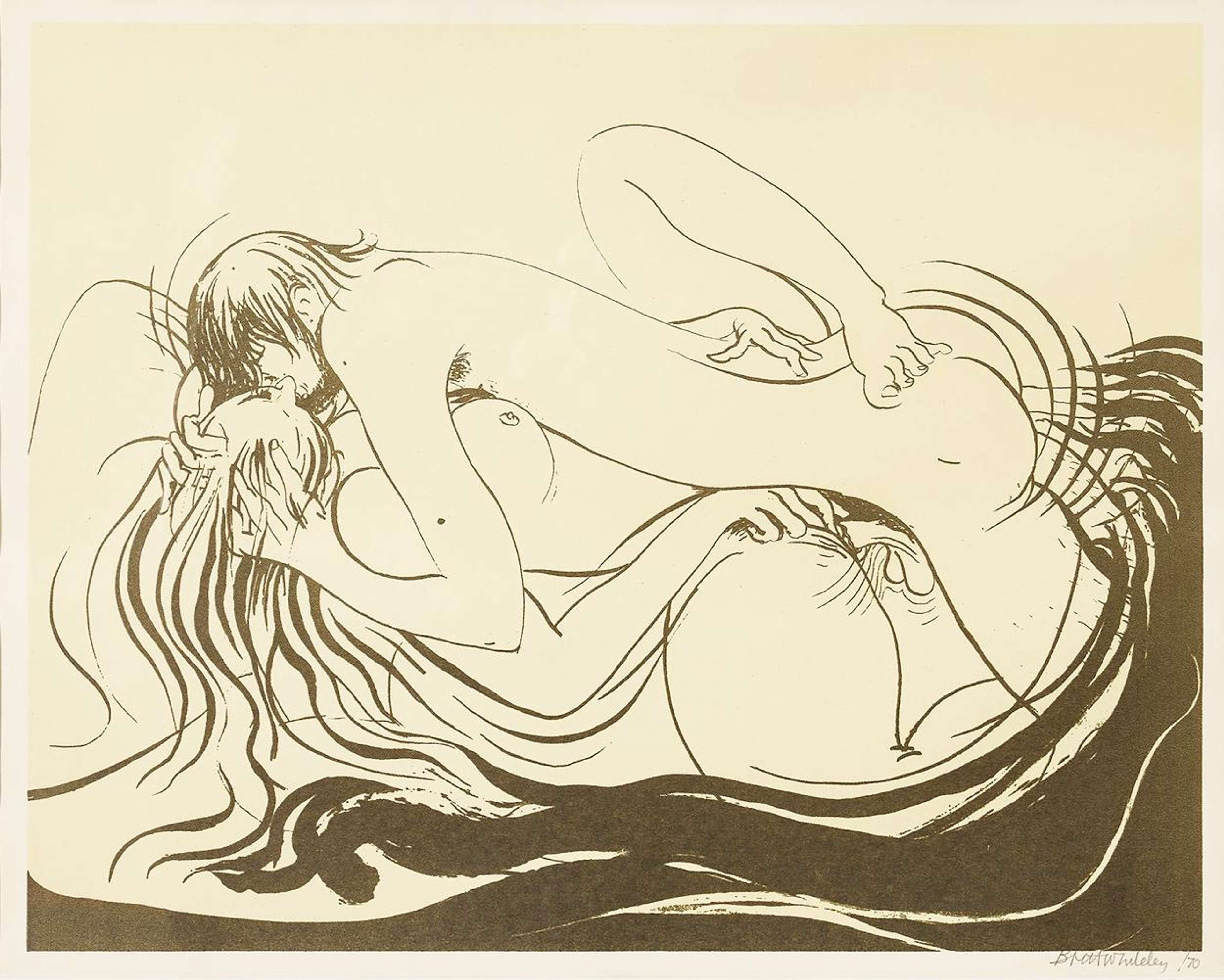 Lovers - Signed Print by Brett Whiteley 1975 - MyArtBroker