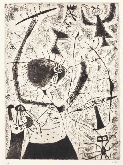 Joan Miró: Les Trois Soeurs - Signed Print
