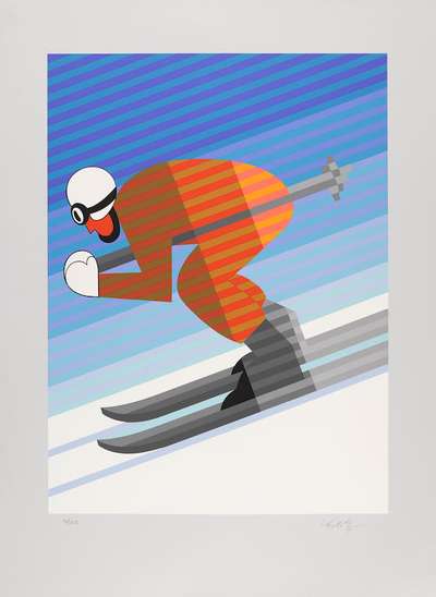 Skier - Signed Print by Victor Vasarely 1984 - MyArtBroker
