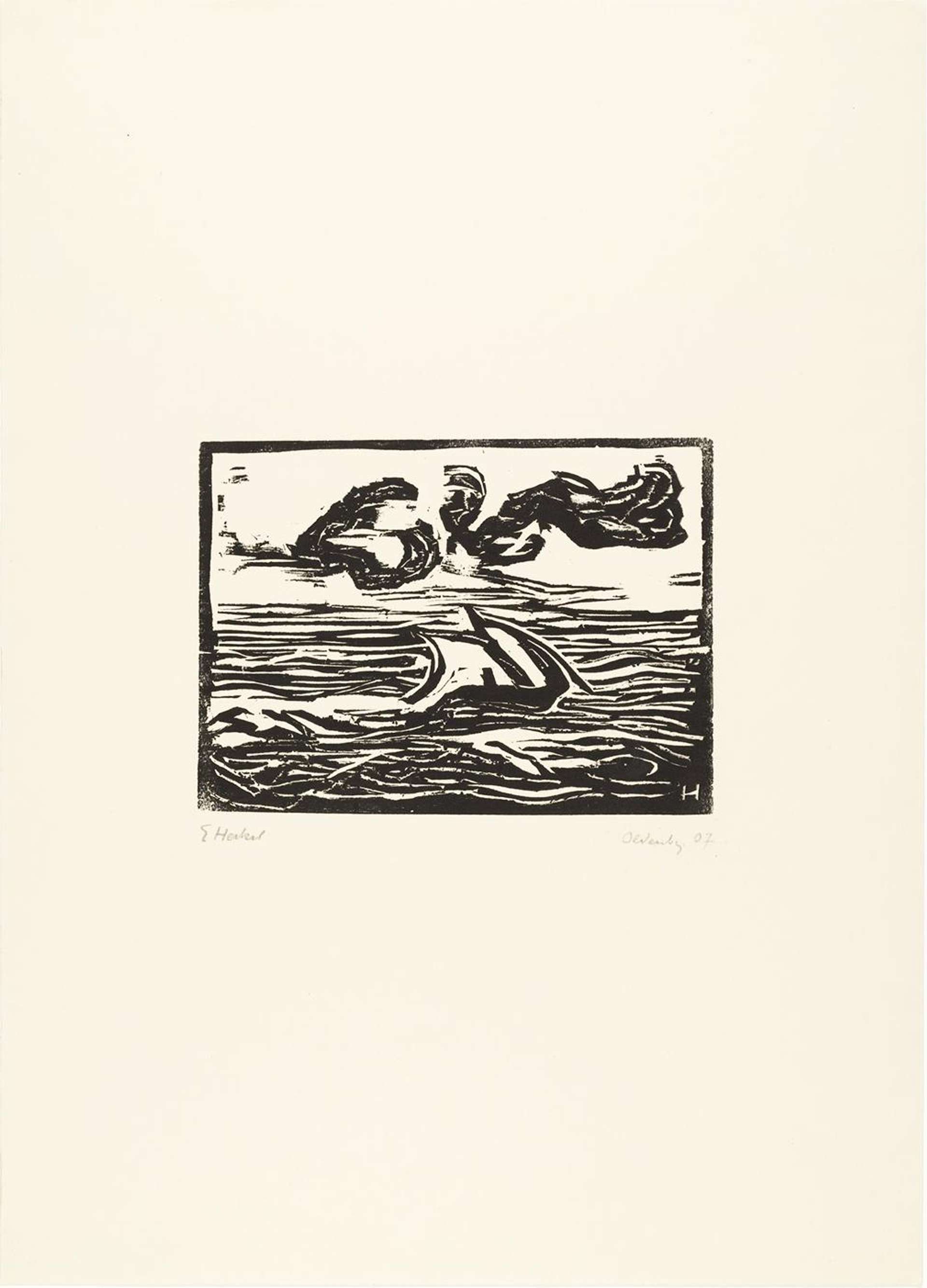 Sailboat - Signed Print by Erich Heckel 1907 - MyArtBroker