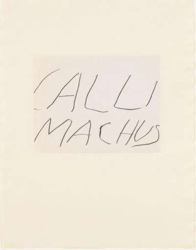 Callimachus - Signed Print by Cy Twombly 1978 - MyArtBroker