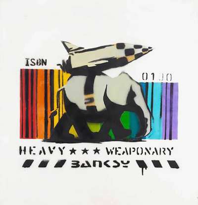 Heavy Weaponry (multicoloured) - Unsigned Spray Paint by Banksy 1998 - MyArtBroker