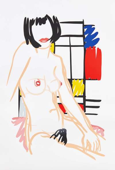 Tom Wesselmann: Monica Sitting With Mondrian - Signed Print