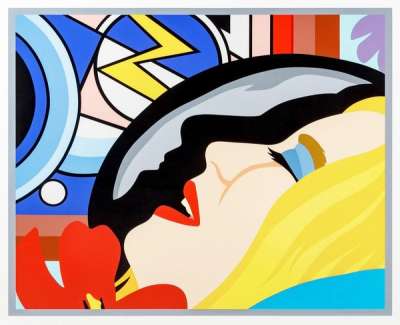Tom Wesselmann: Bedroom Face With Lichtenstein - Signed Print