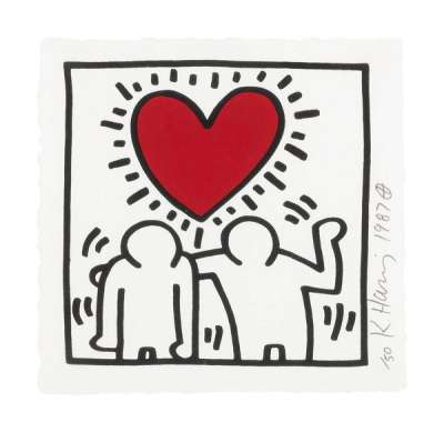 Wedding Invitation - Signed Print by Keith Haring 1987 - MyArtBroker