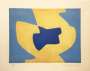 Serge Poliakoff: Composition Bleue Et Jaune - Signed Print