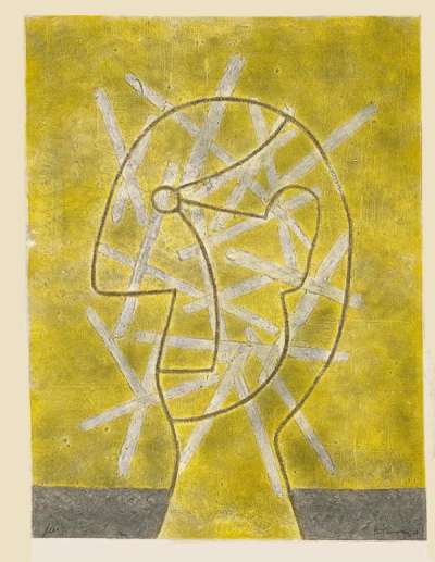 Perfil En Amarillo - Signed Print by Rufino Tamayo 1979 - MyArtBroker