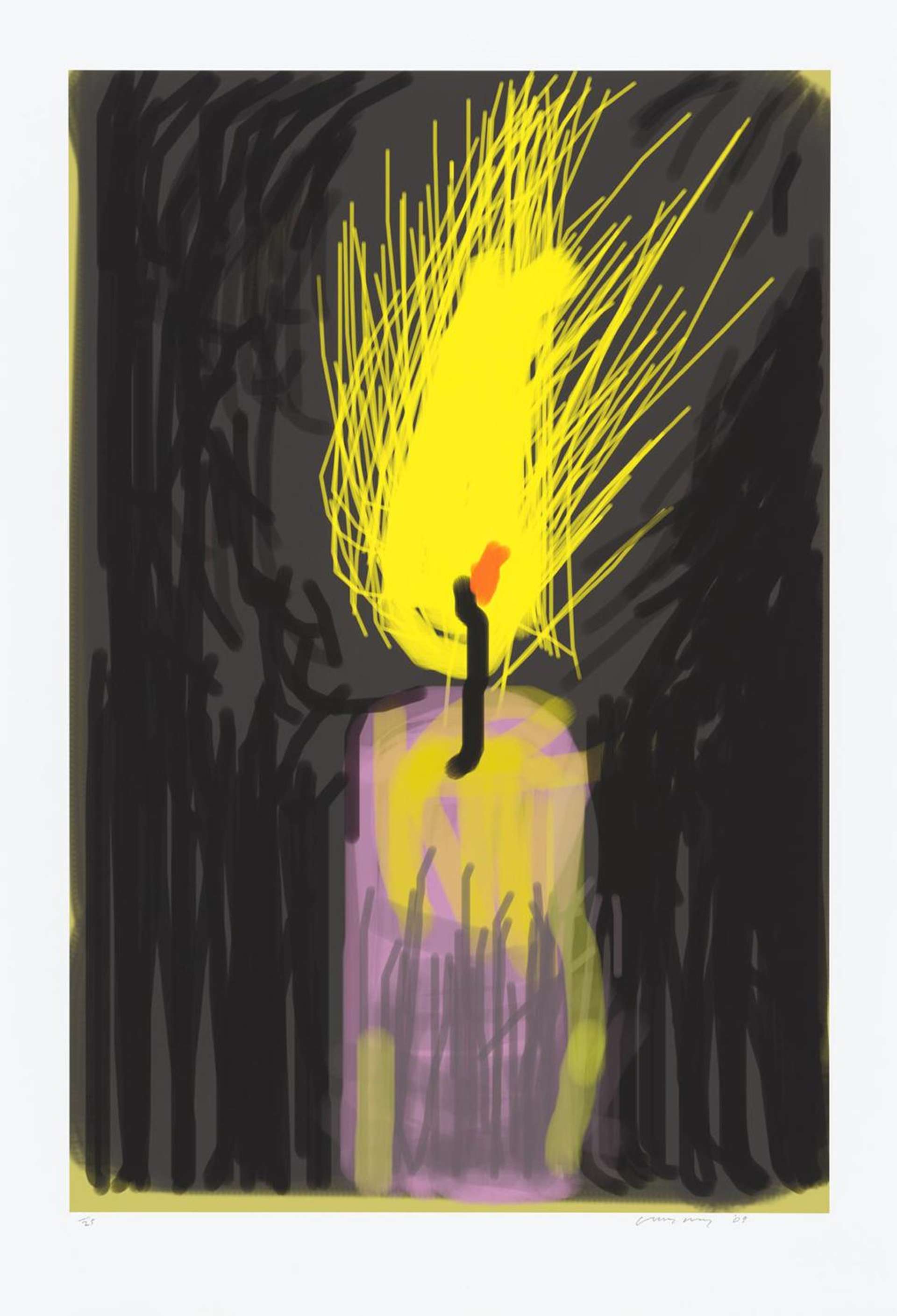 Flame - Signed Print by David Hockney 2009 - MyArtBroker