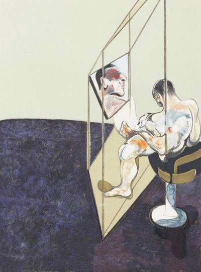 Three Studies Of The Male Back (right panel) - Signed Print by Francis Bacon 1987 - MyArtBroker