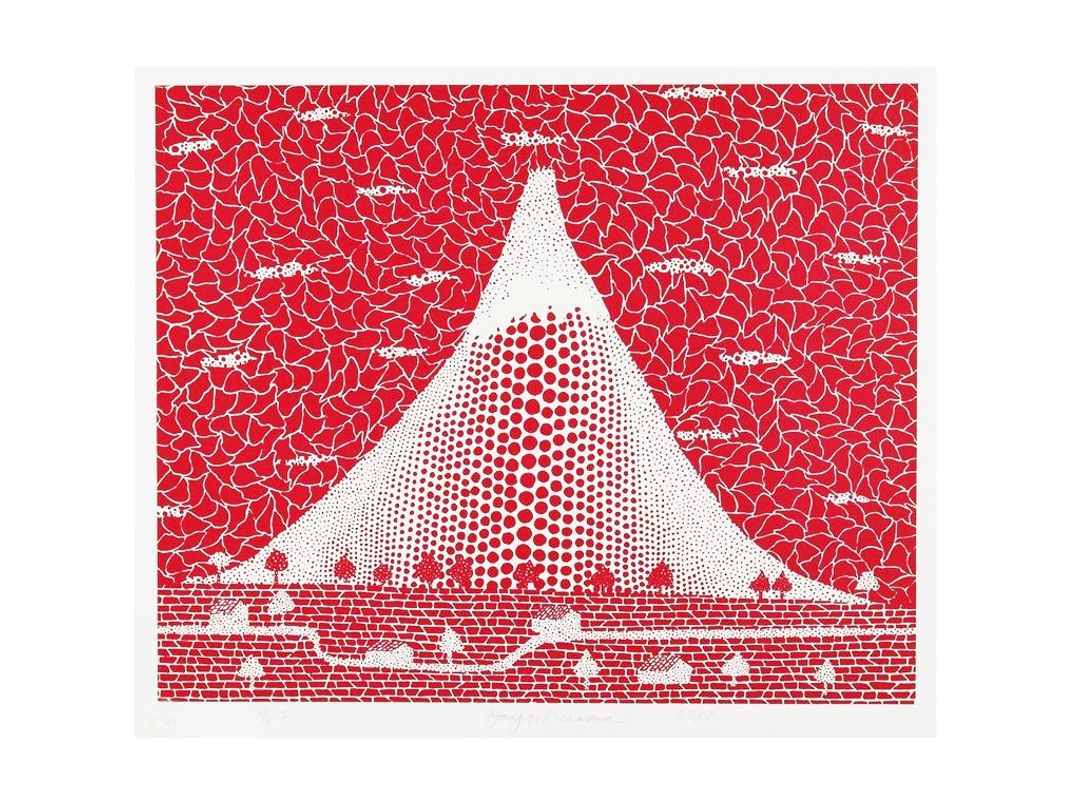 Yayoi Kusama | Mt. Fuji Is The Home of My Heart, Gravure sur Bois 2014