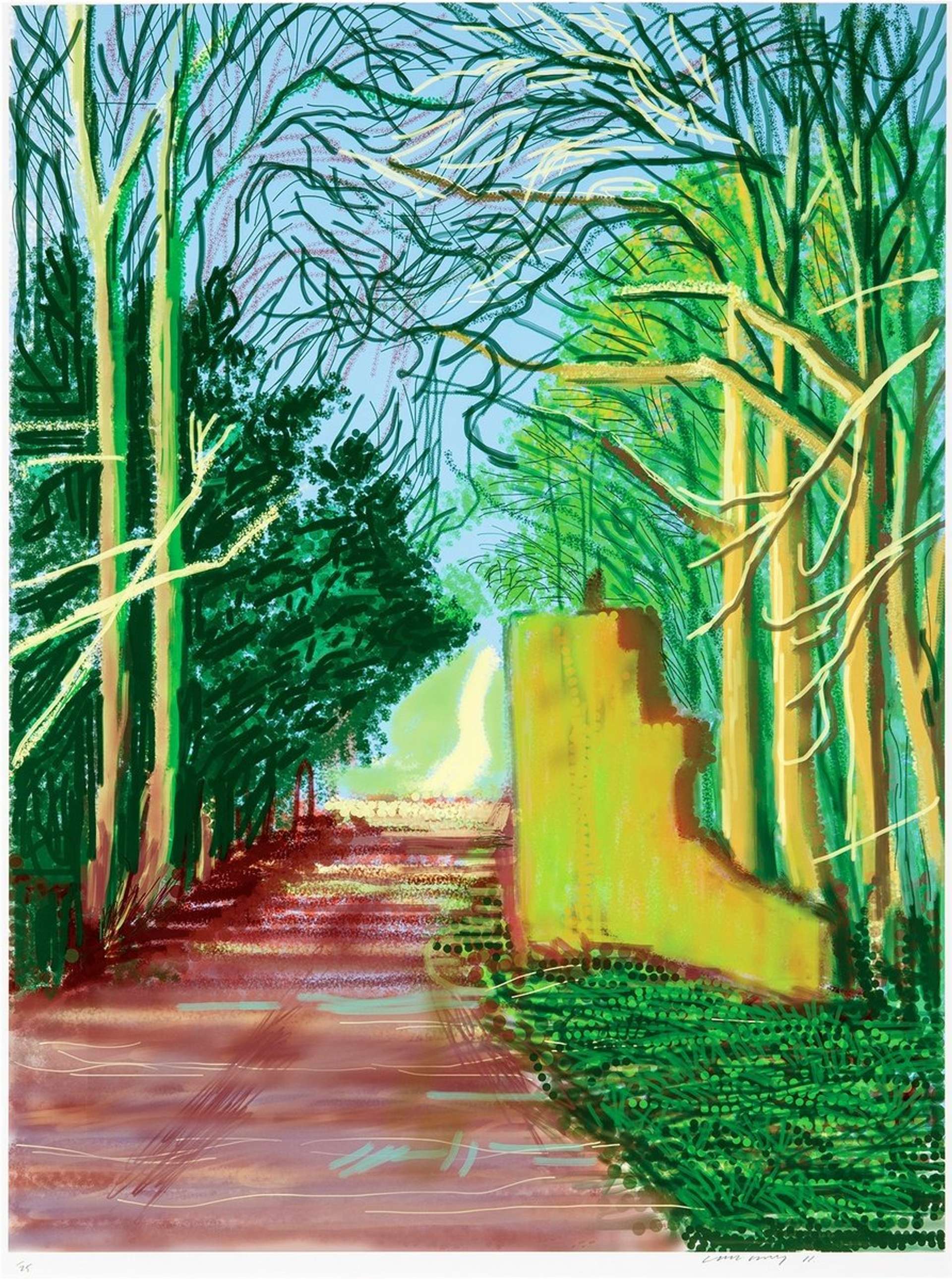 The Arrival Of Spring In Woldgate East Yorkshire 19 March 2011 by David Hockney