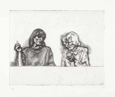 A Conversation - Signed Print by Lucian Freud 1998 - MyArtBroker