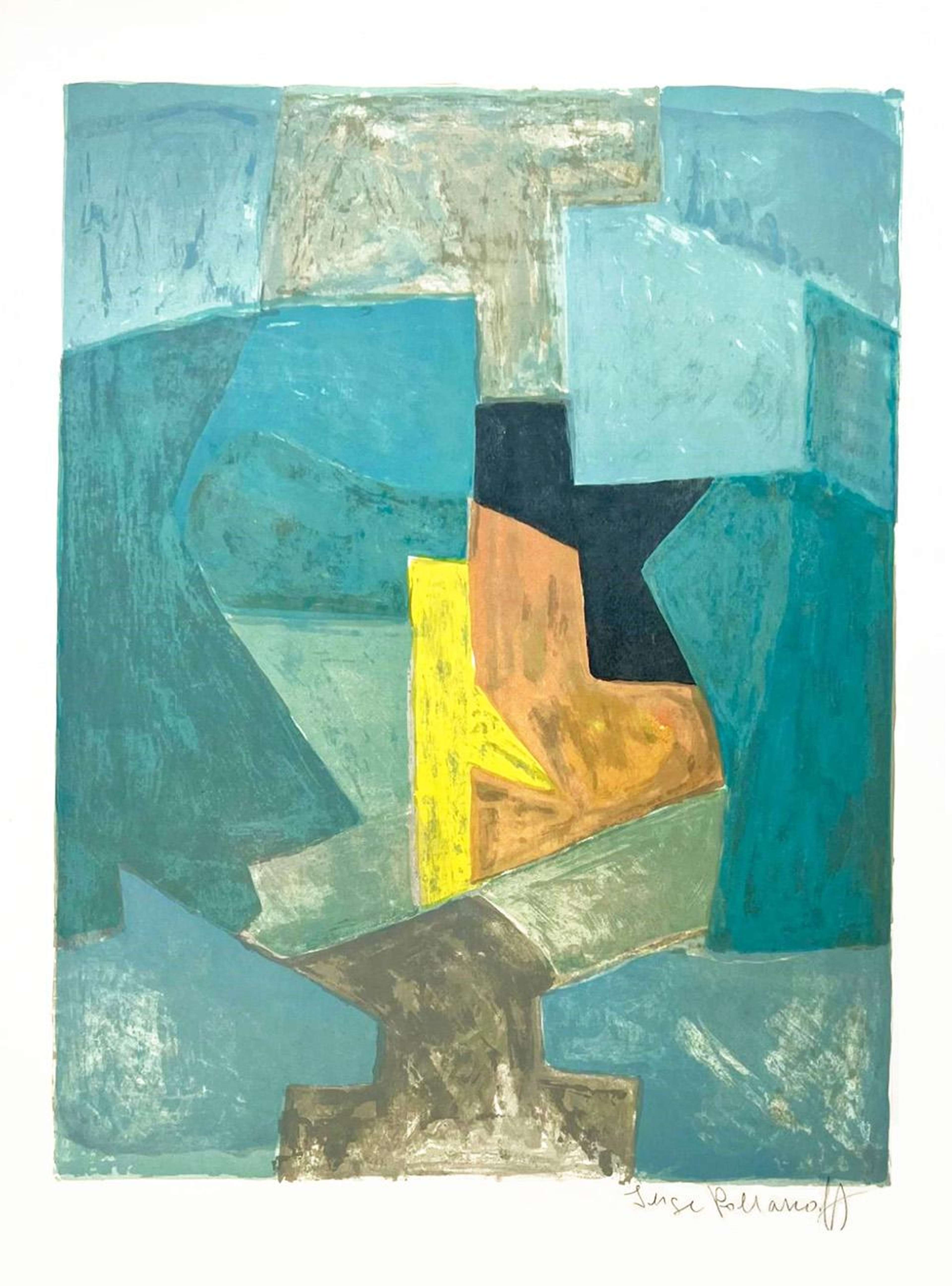 Composition Bleue No. 50 - Signed Print by Serge Poliakoff 1966 - MyArtBroker