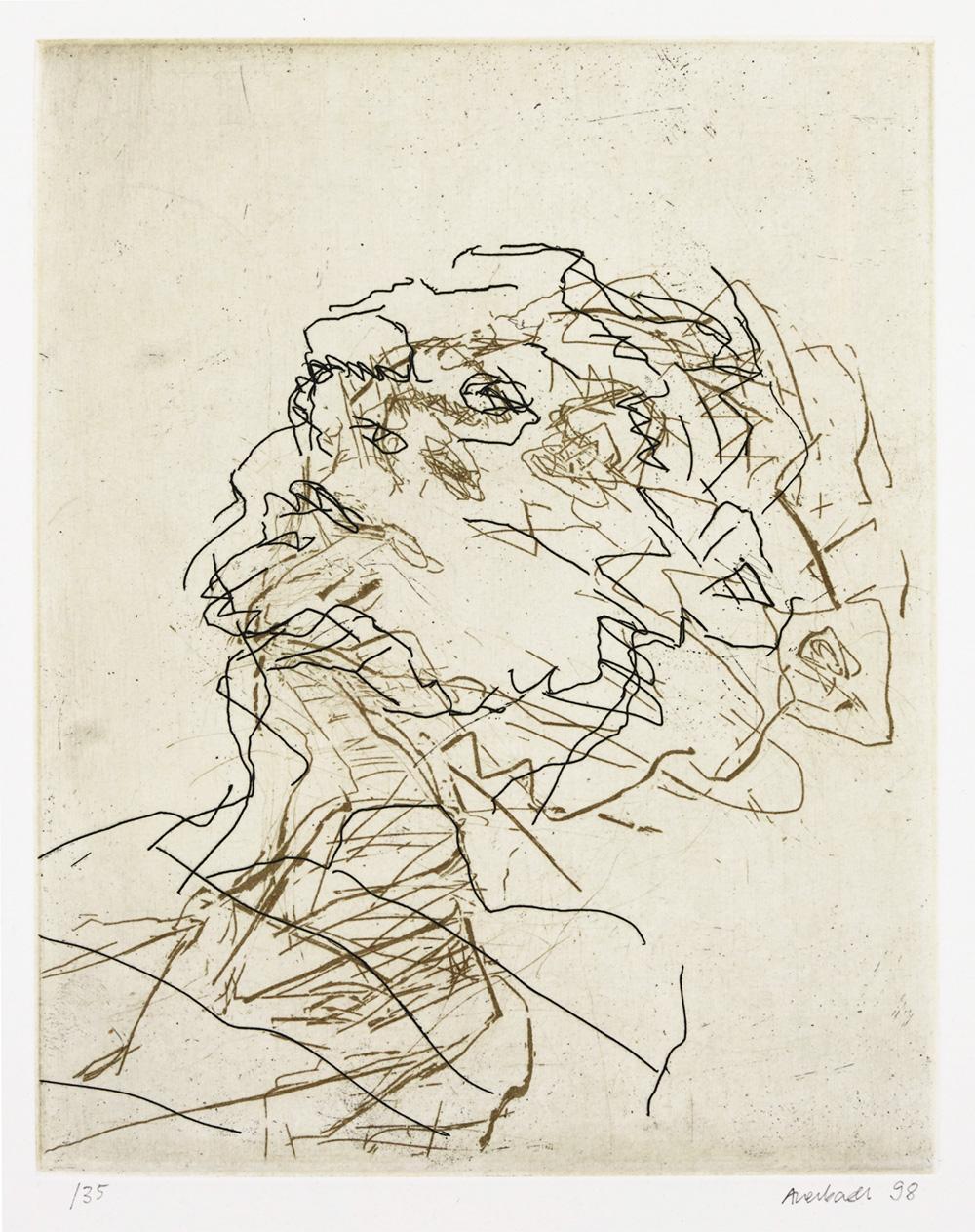 Frank Auerbach Julia Sleeping (Signed Print) 1998 | MyArtBroker
