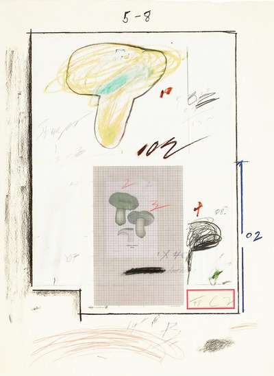 Plate III (from Natural History Part I - Mushrooms) - Signed Print by Cy Twombly 1974 - MyArtBroker