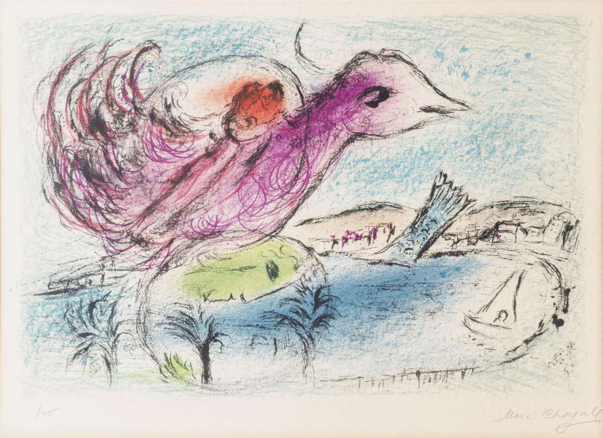 Marc Chagall: La Baie - Signed Print