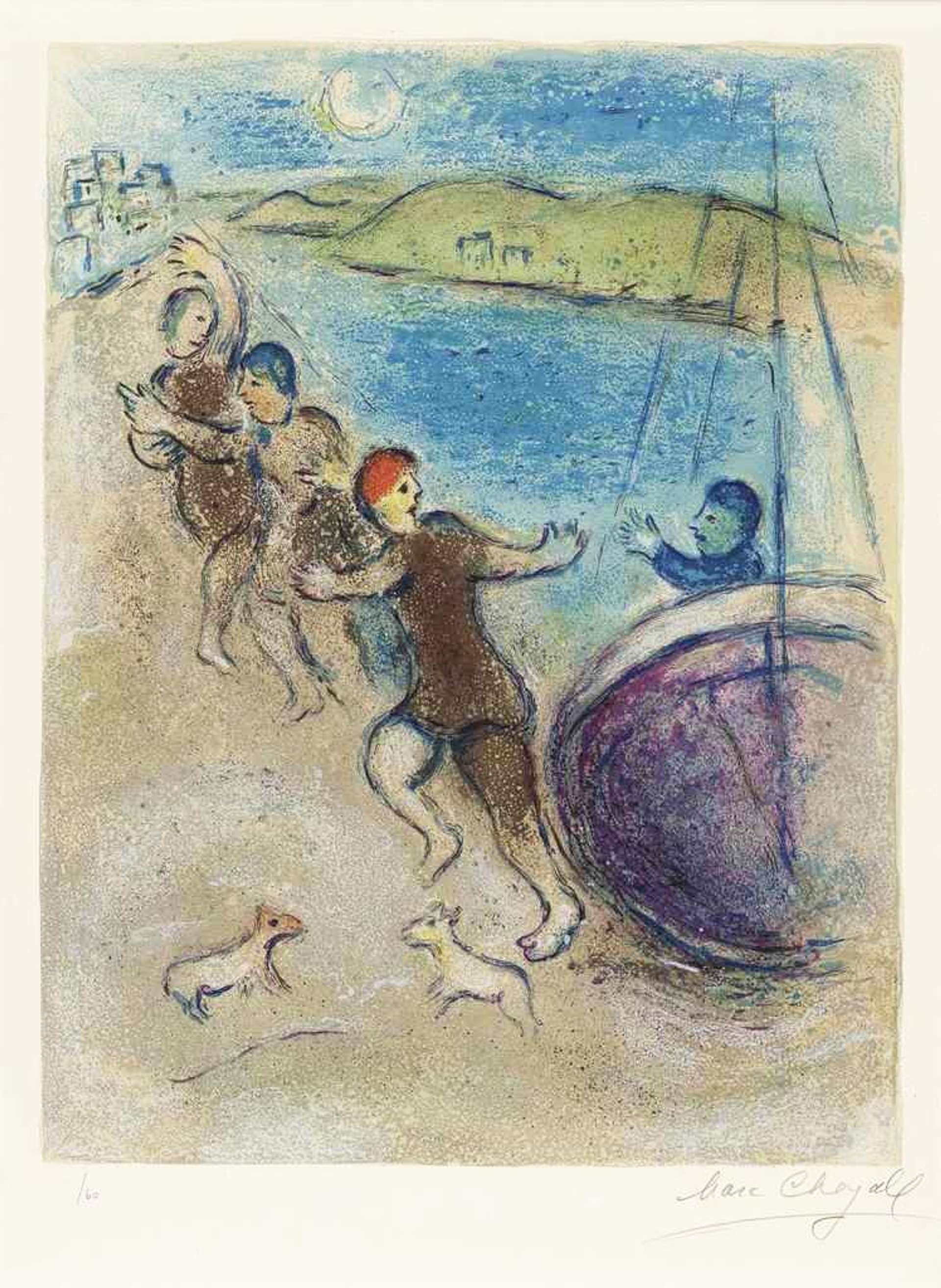 Les Jeunes Gens De Méthymne - Signed Print by Marc Chagall 1961 - MyArtBroker