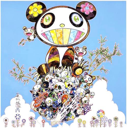 Takashi Murakami Panda Happiness Blue (Signed Print) 2016