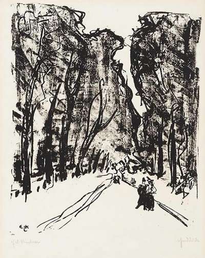 Allee Am Abend - Signed Print by Ernst Ludwig Kirchner 1907 - MyArtBroker