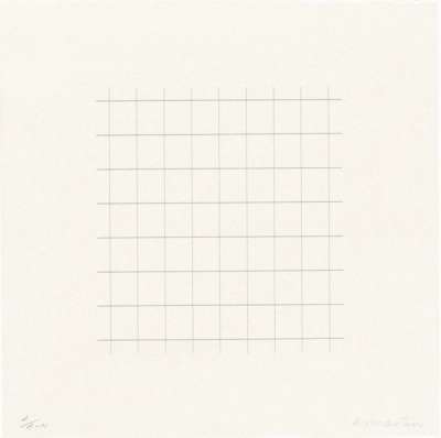 On A Clear Day 20 - Signed Print by Agnes Martin 1973 - MyArtBroker