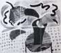 David Hockney: Black Plant On Table - Signed Print