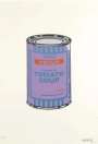 Banksy: Soup Can (violet, blue and tan) - Signed Print