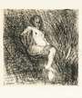 Frank Auerbach: Nude Seated On A Folding Chair - Signed Print