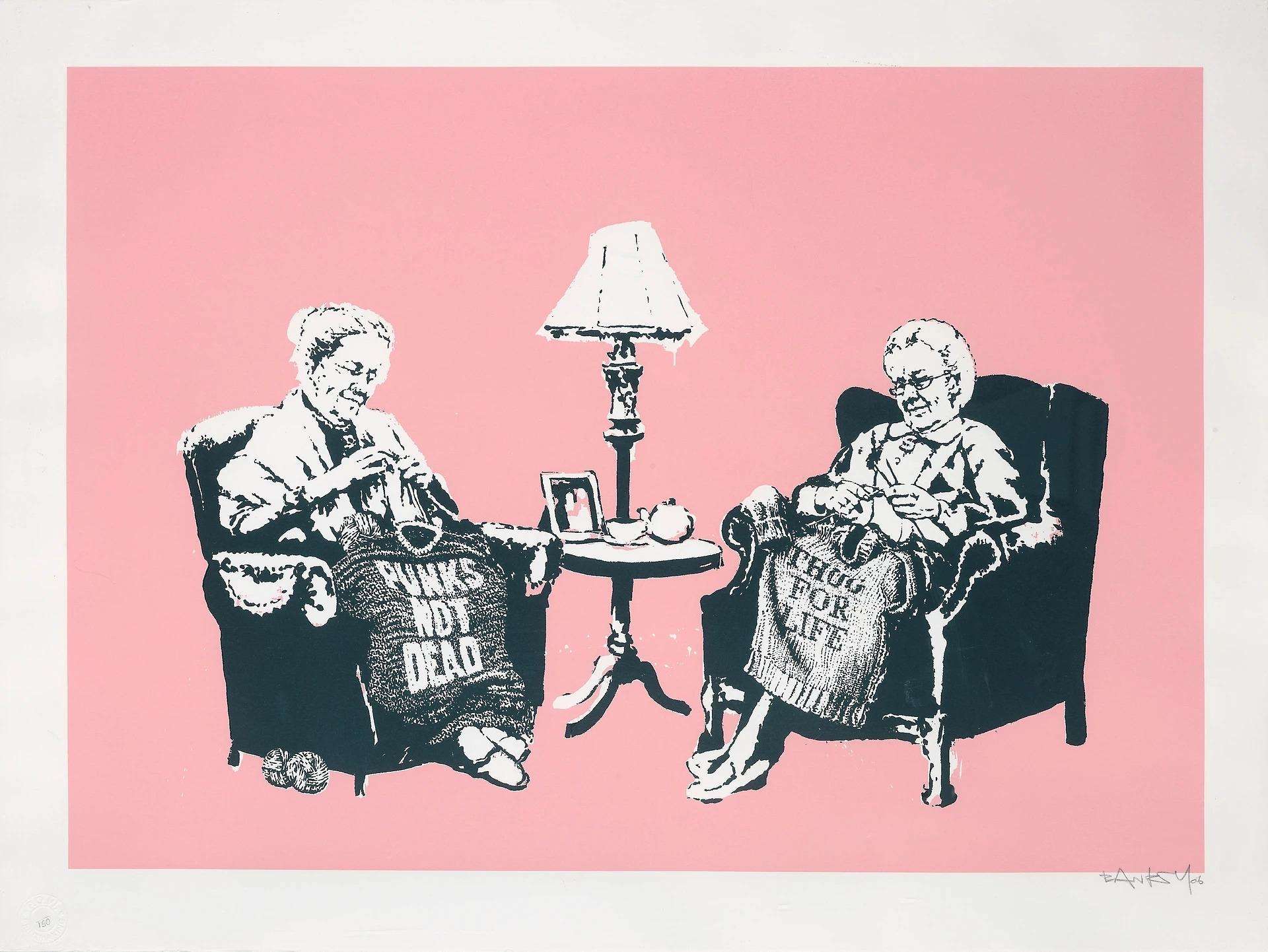 Banksy: Grannies - Signed Print