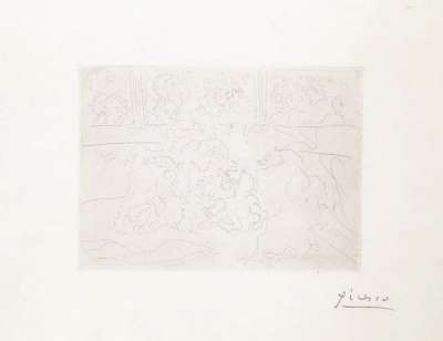 Taureau Et Chevaux Dans L'Arène (La Suite Vollard) - Signed Print by Pablo Picasso 1933 - MyArtBroker