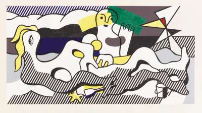Roy Lichtenstein: At The Beach - Signed Print