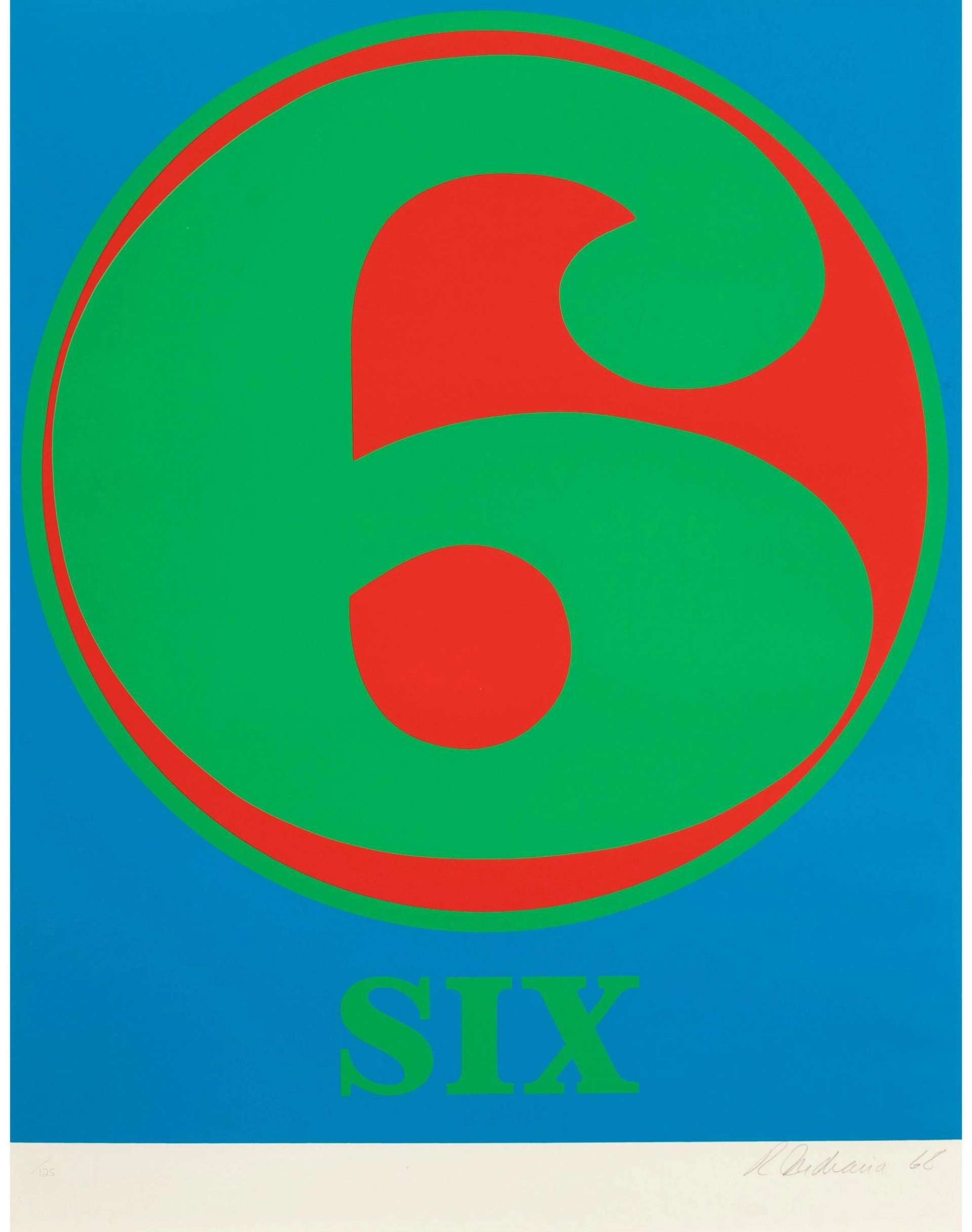Six - Signed Print by Robert Indiana 1968 - MyArtBroker