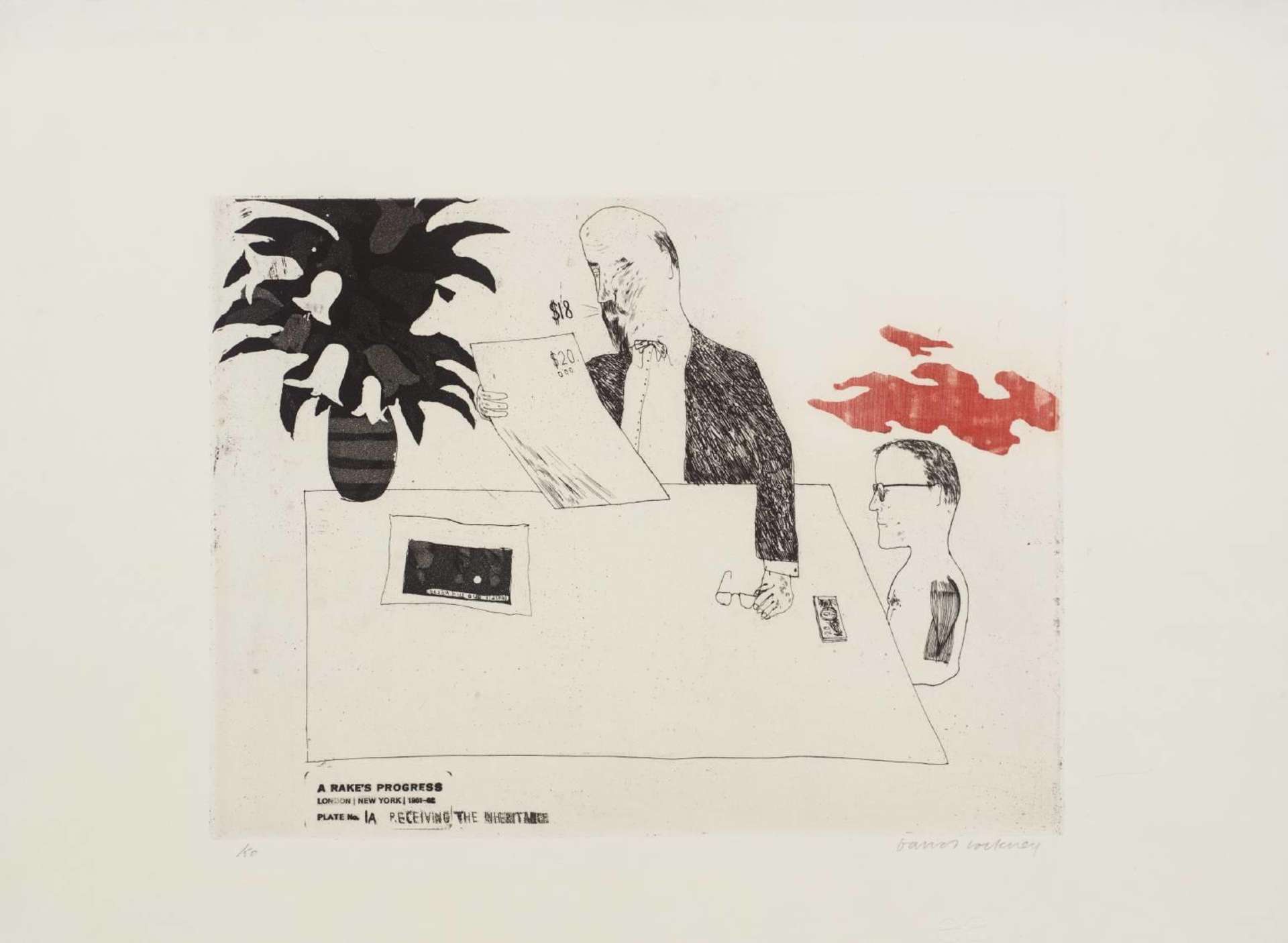 Receiving The Inheritance - Signed Print by David Hockney 1963 - MyArtBroker