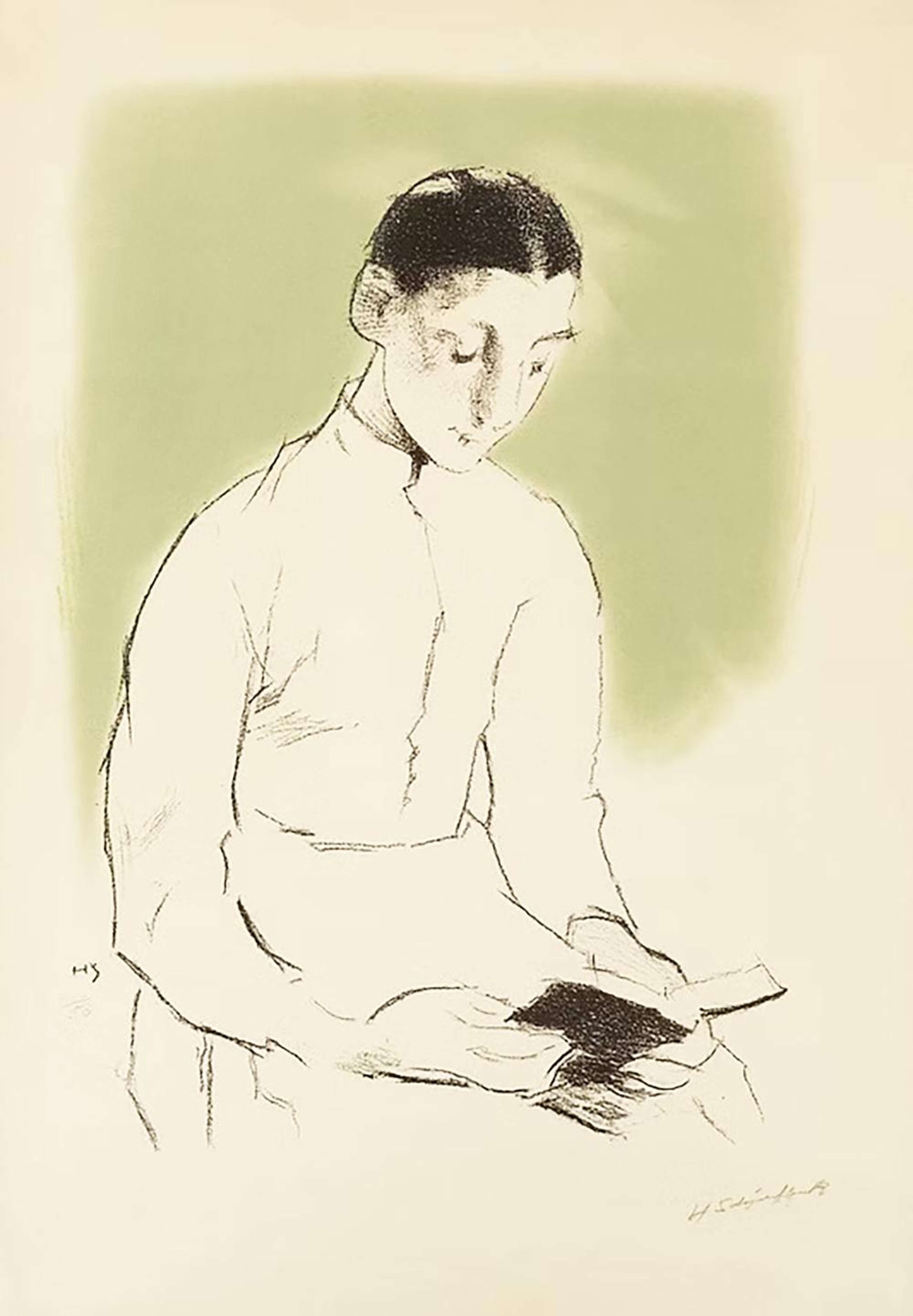 Konfirmanden (Andakt) - Signed Print by Helene Schjerfbeck 1938 - MyArtBroker