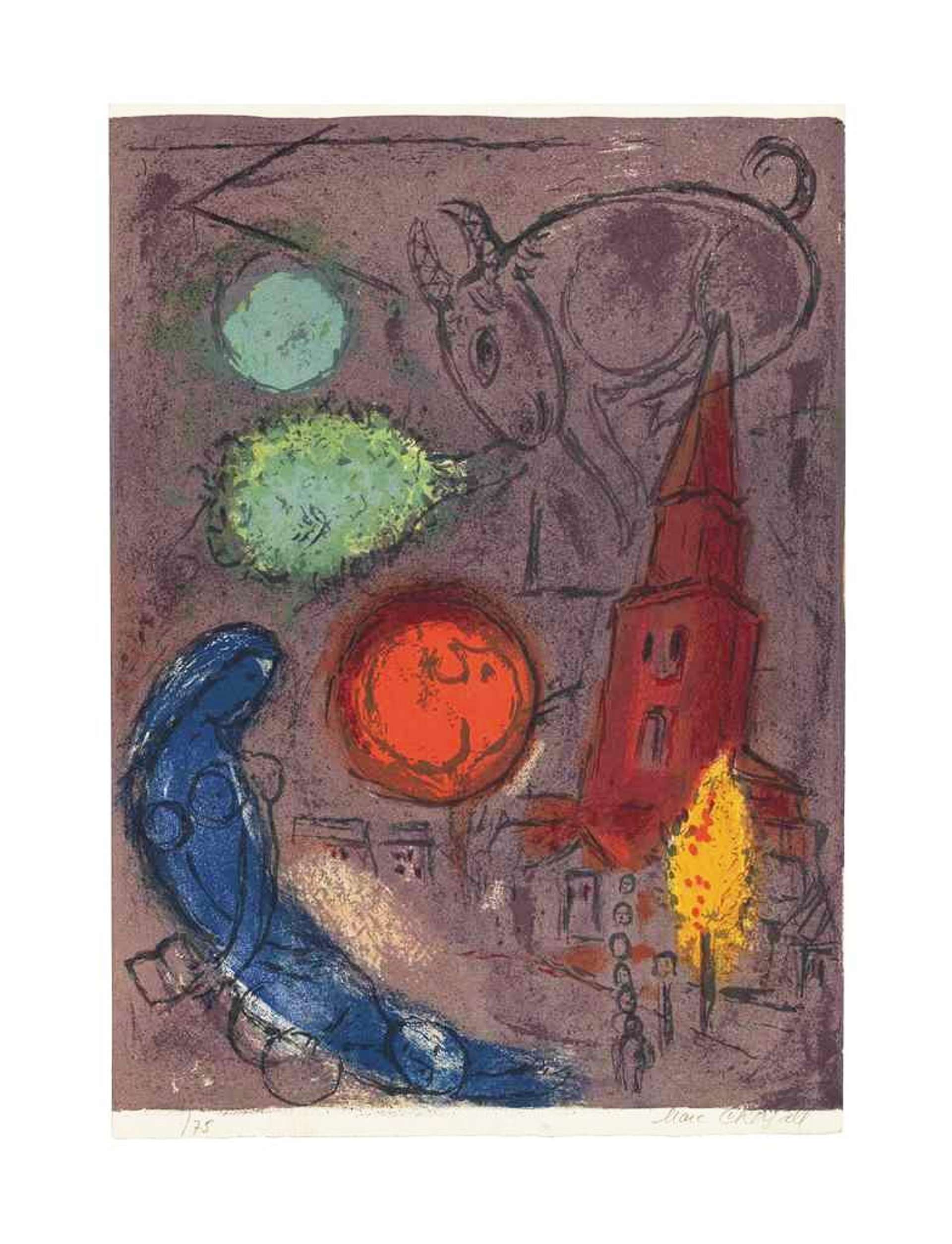 Saint Germain Des Prés - Signed Print by Marc Chagall 1954 - MyArtBroker