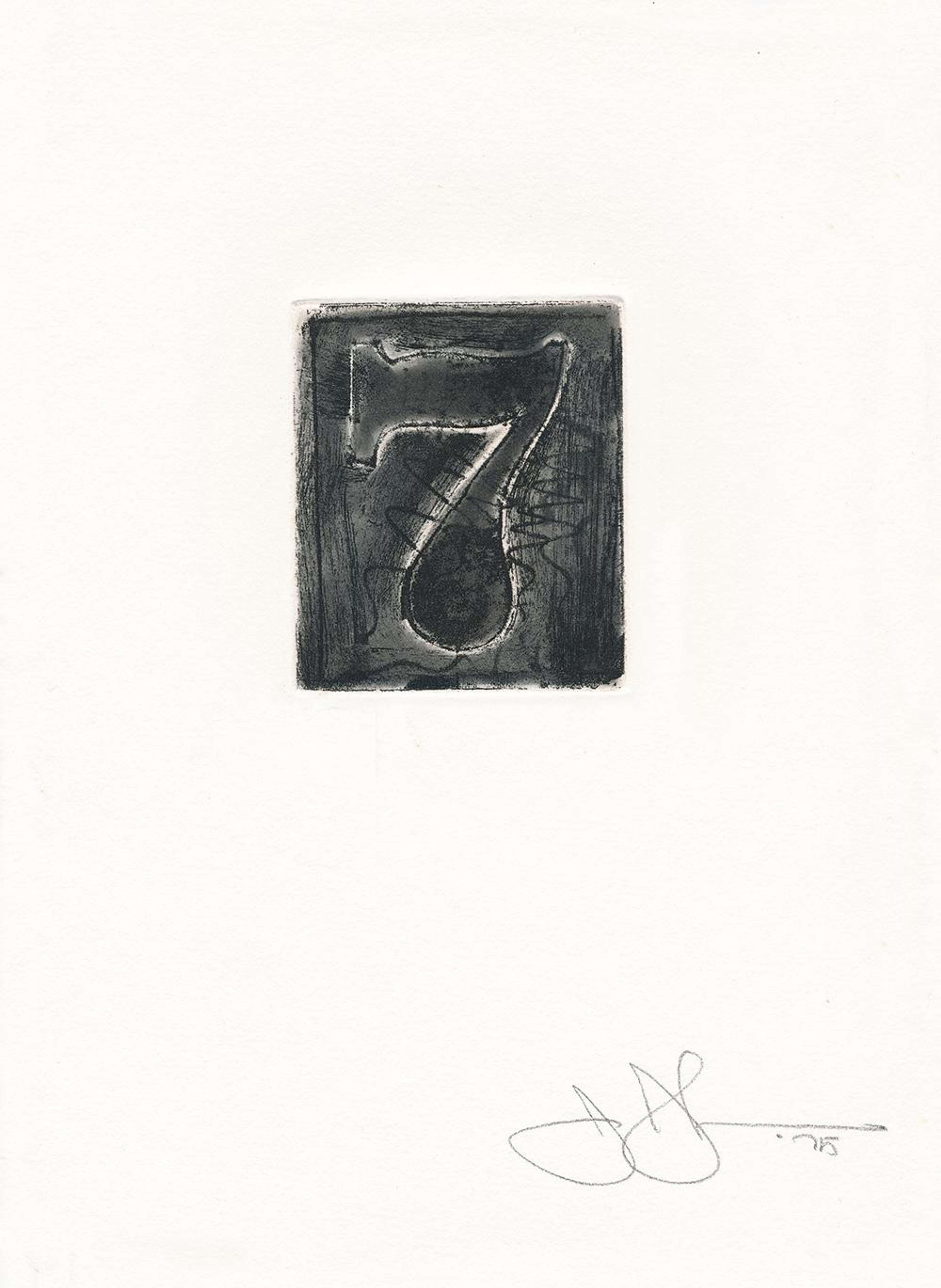 7 (ULAE 163) - Signed Print by Jasper Johns 1975 - MyArtBroker