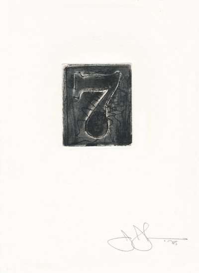 7 (ULAE 163) - Signed Print by Jasper Johns 1975 - MyArtBroker