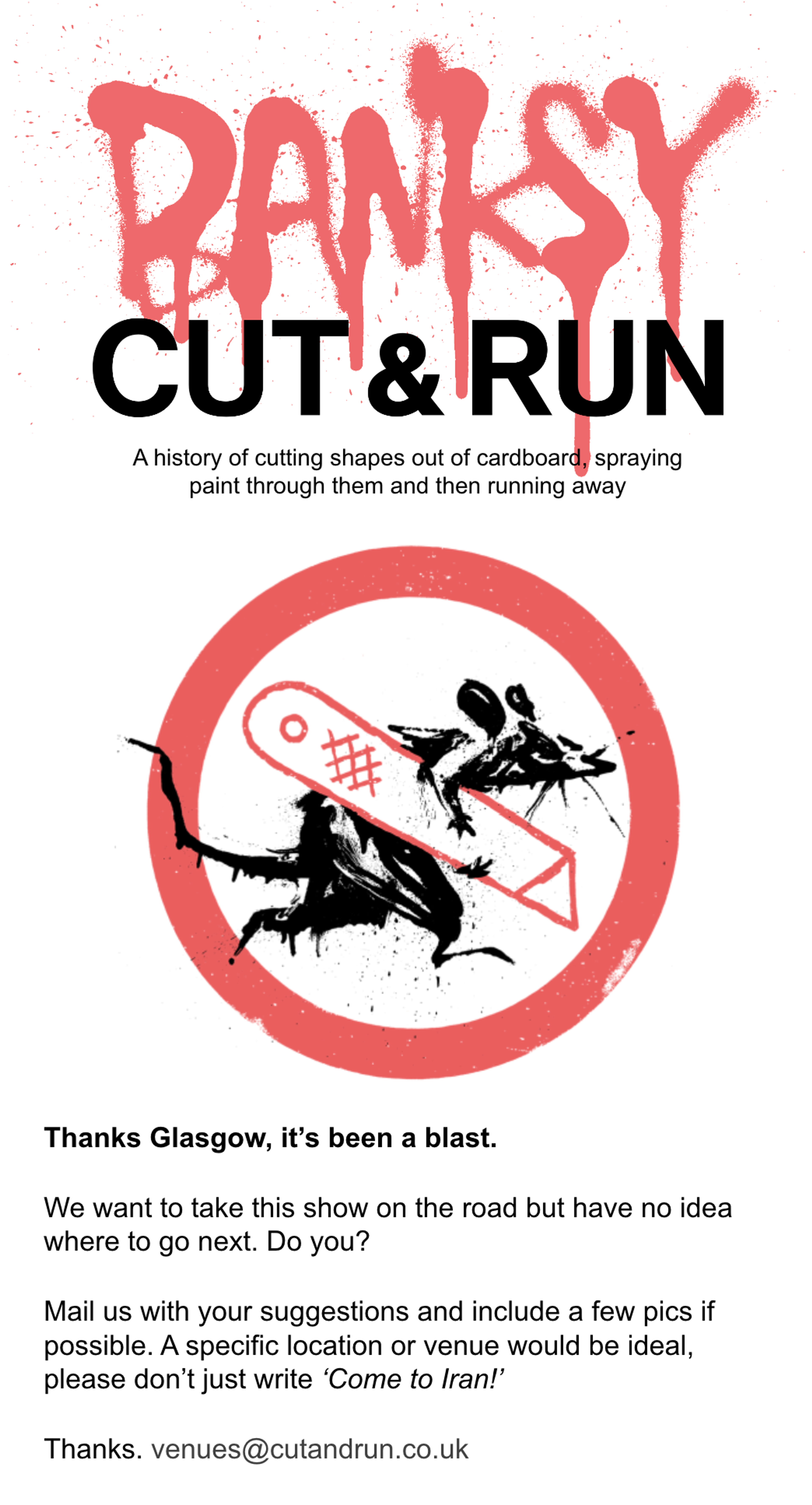 Screenshot of the Cut & Run website