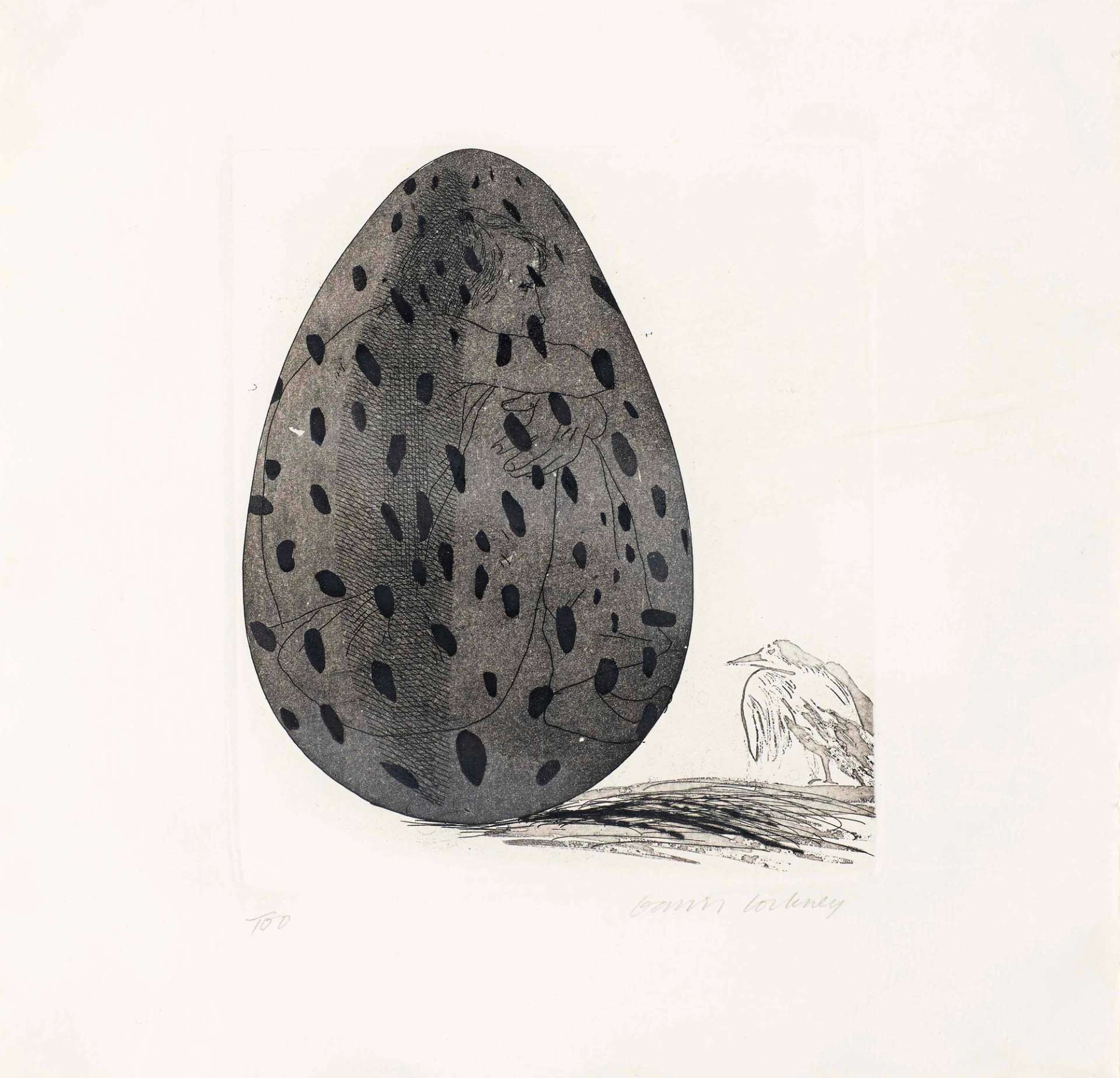 The Boy Hidden In An Egg - Signed Print by David Hockney 1969 - MyArtBroker