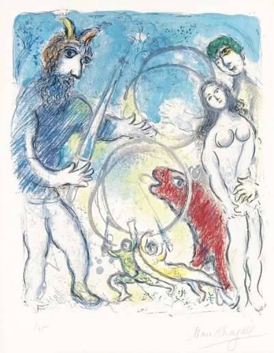 Marc Chagall: La Femme Qu Est Il Rest - Signed Print
