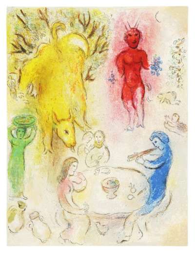Pan’s Banquet - Signed Print by Marc Chagall 1961 - MyArtBroker