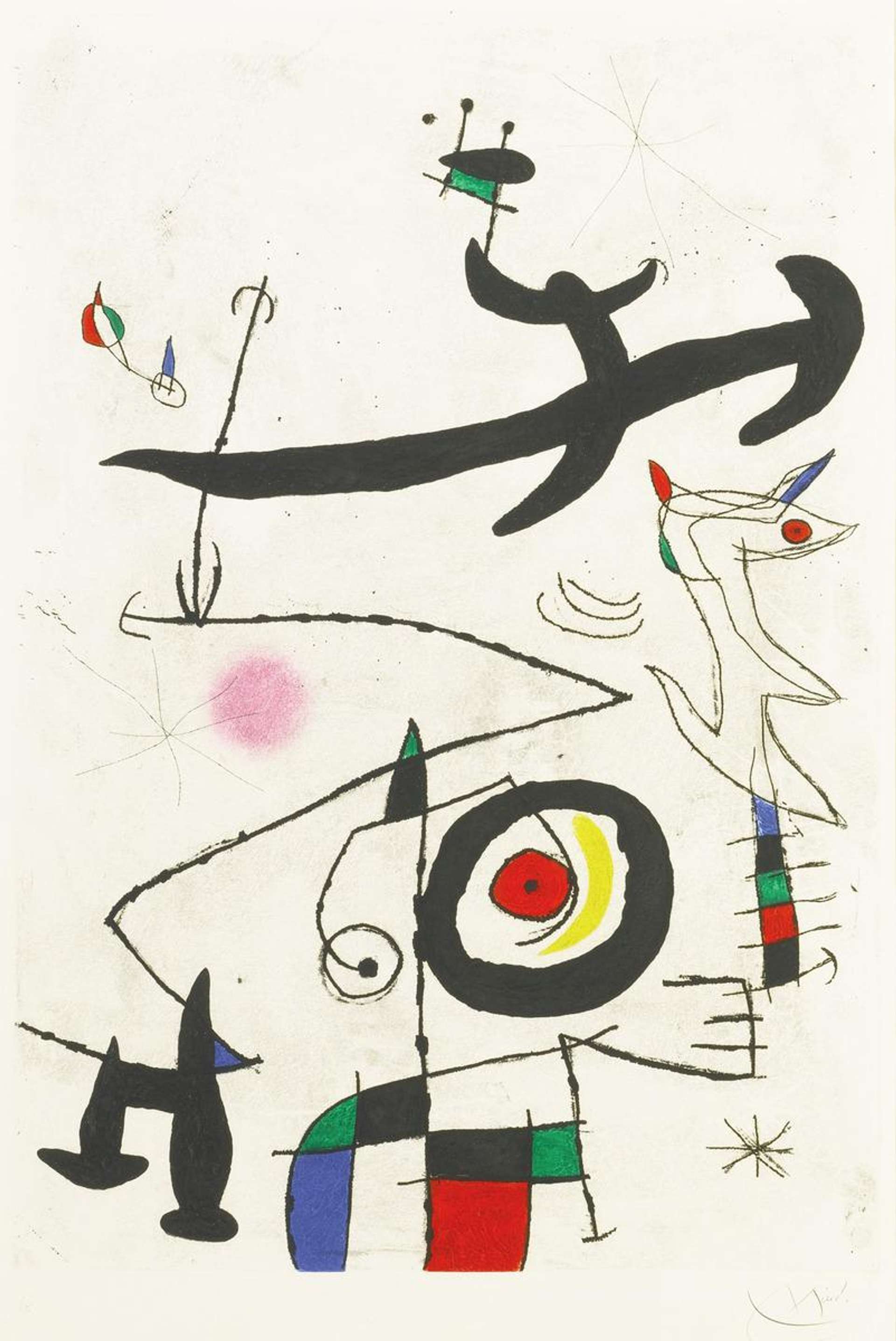 Joan Miró: Village D’Oiseaux - Signed Print